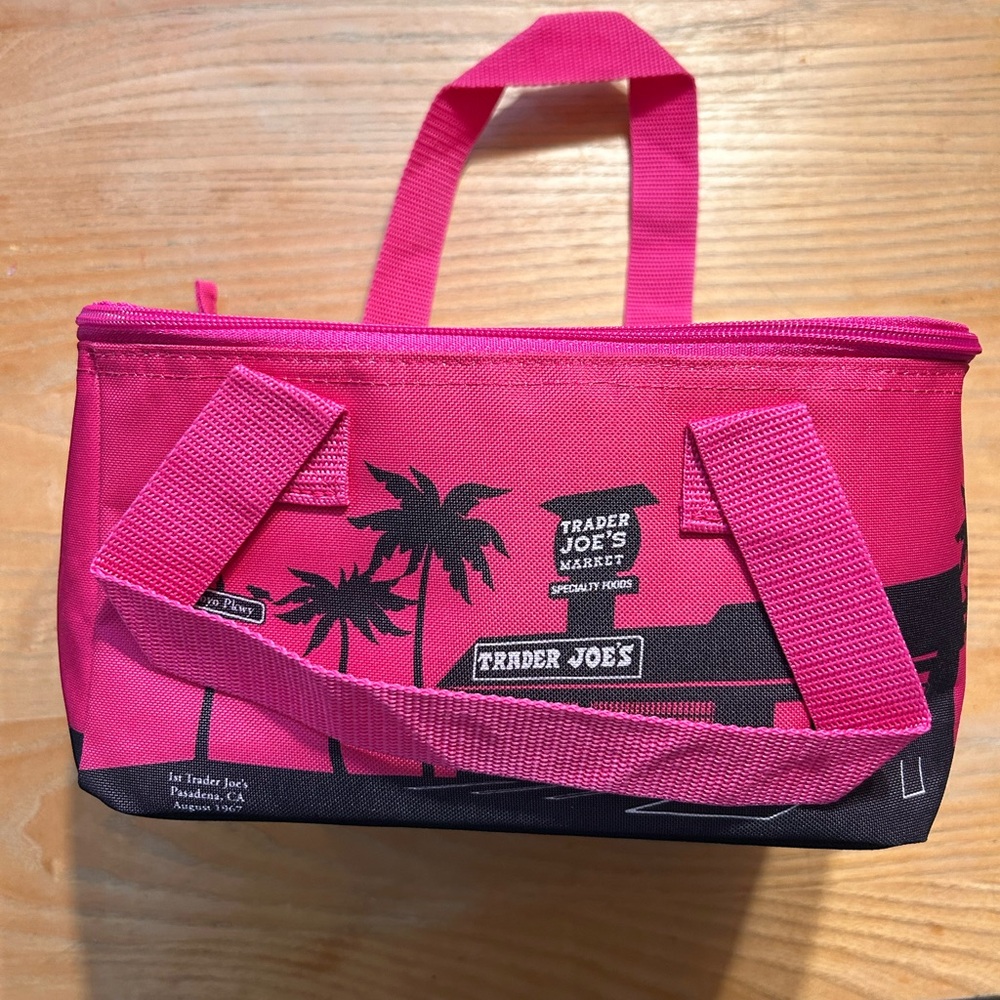 Trader Joe's Pink and Gold Mini Insulated Bag